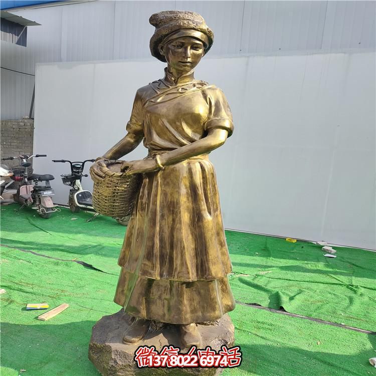 精美玻璃钢民俗仿铜人物博鱼平台
