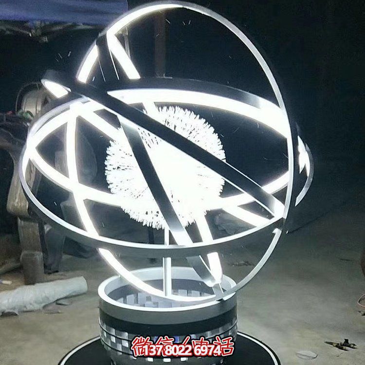 品质创意夜晚景观照明摆件，不锈钢镜面装点室内外