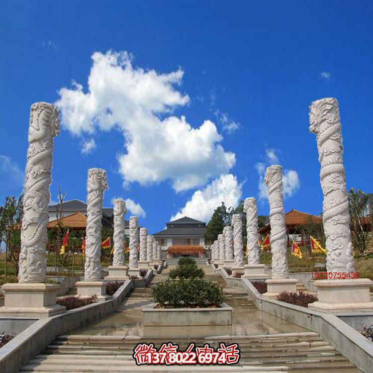 汉白玉龙柱石雕,传承中华园林文化精髓 汉白玉龙柱石雕,传承中华园林文化精髓