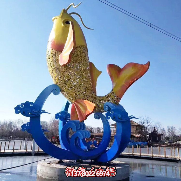 不锈钢大型博鱼平台鱼跃水景观