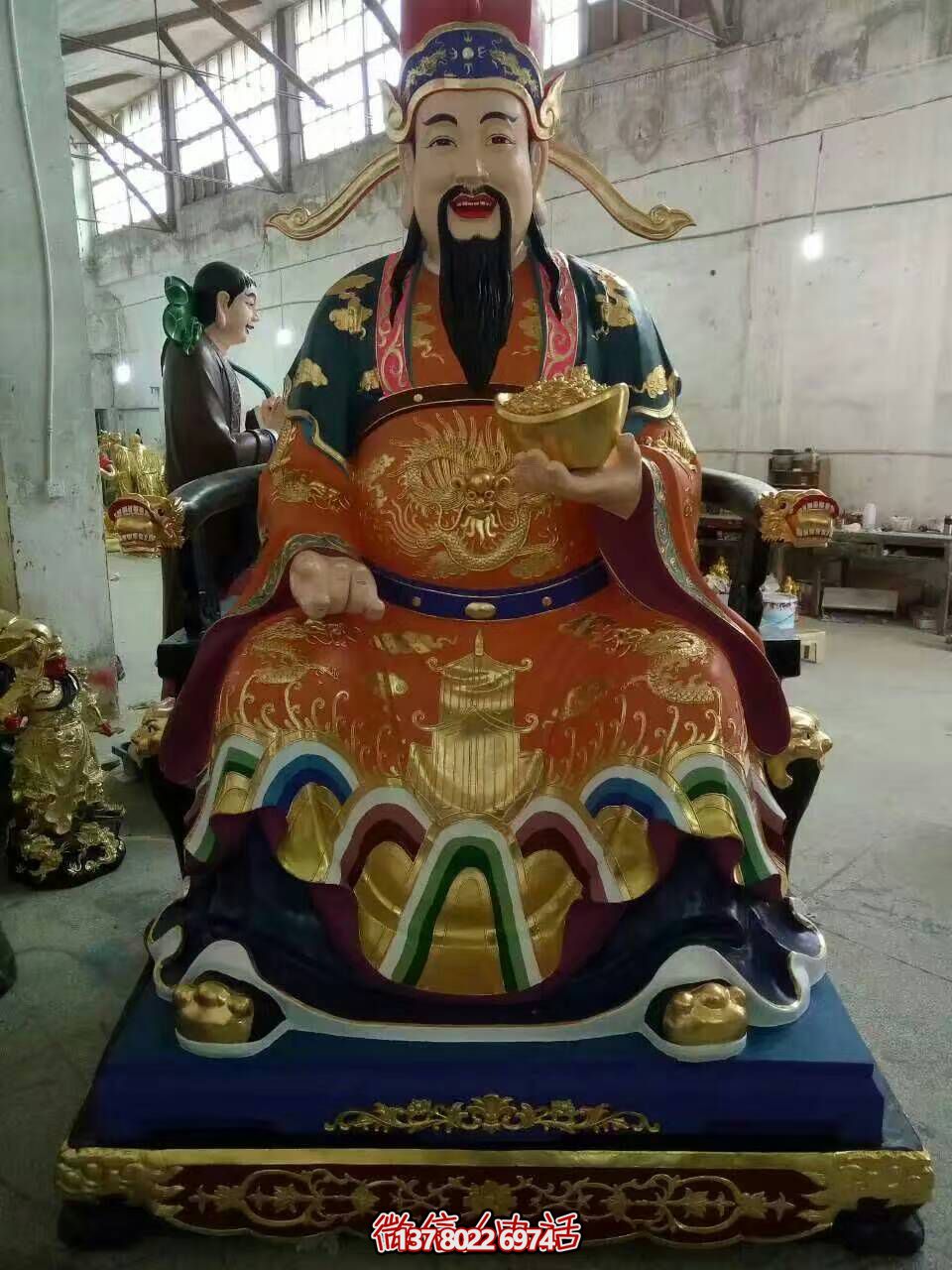 传统文化精美铜雕财神博鱼平台