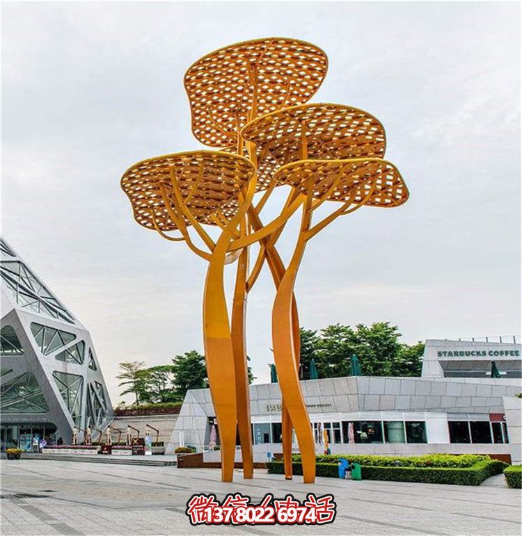 大型不锈钢镂空蘑菇博鱼平台