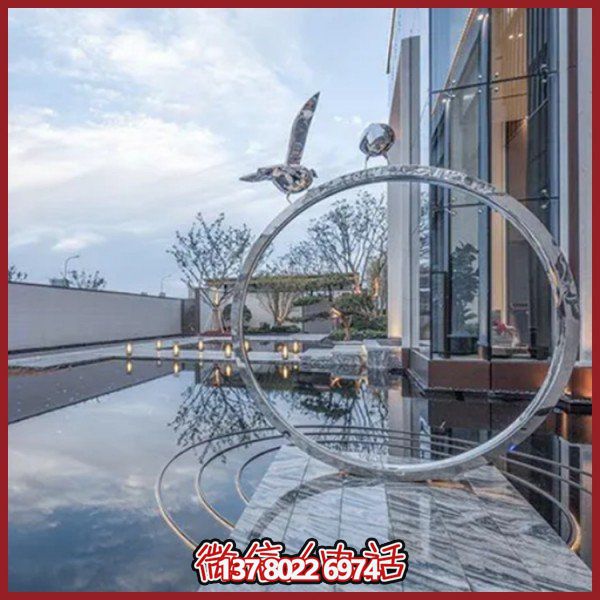创意不锈钢圆环博鱼平台——为酒店会所、户外景观增添几何美感