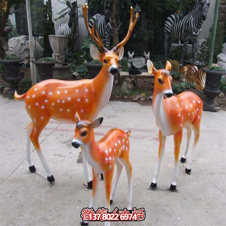 玻璃钢仿真梅花鹿博鱼平台，为你的园林景观增添仙气