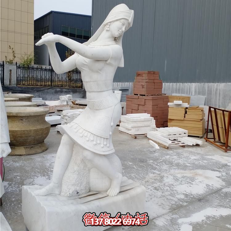 少数民族风情石雕——汉白玉女孩博鱼平台