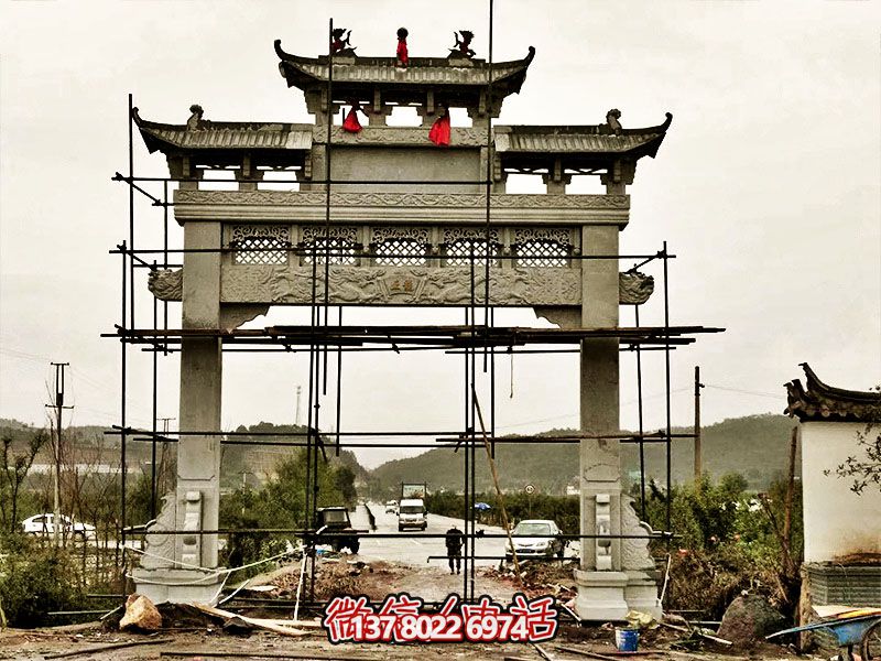 古风石牌坊，引领乡村建筑新潮流
