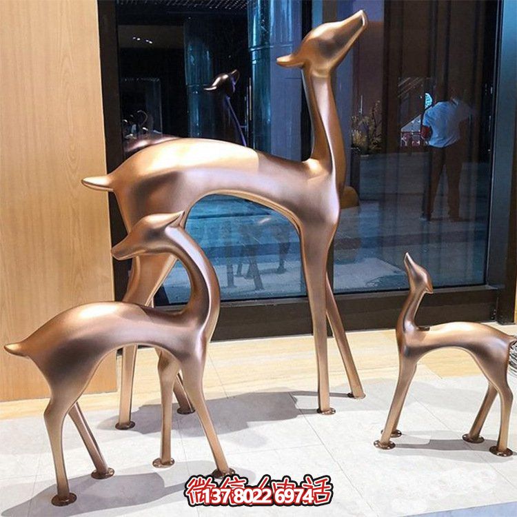 城市景观装饰品——玻璃钢小鹿博鱼平台