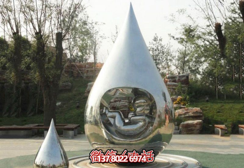 大型不锈钢水滴装饰博鱼平台，让你的公园更加令人惊叹