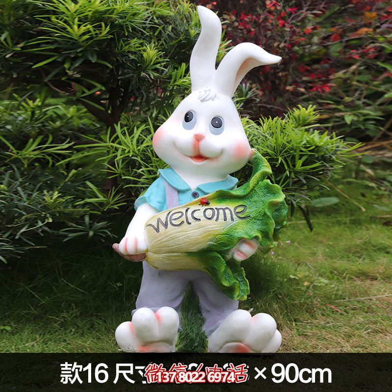 站立玻璃钢兔子博鱼平台——给景区带来独特的视觉效果 站立玻璃钢兔子博鱼平台——给景区带来独特的视觉效果