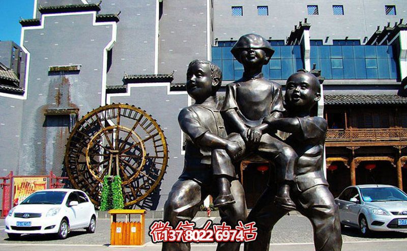 儿童趣味小品铜雕街道博鱼平台