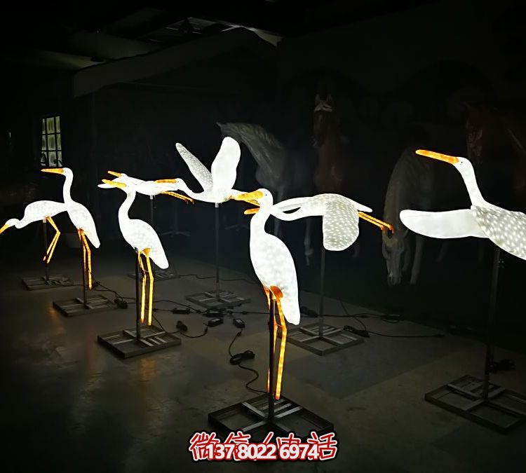 玻璃钢博鱼平台景观亮化，点亮景区园林