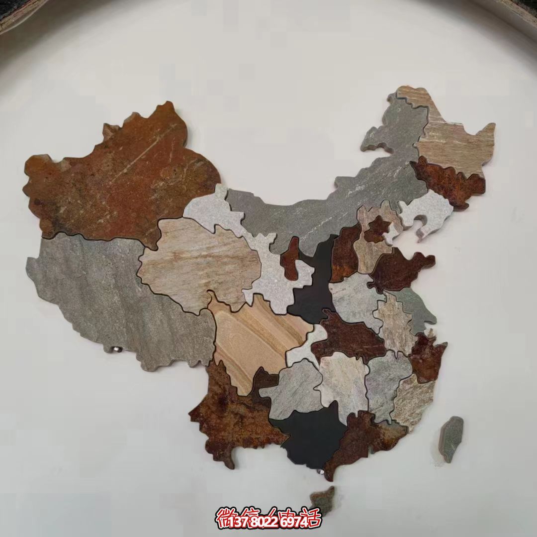 以中国地图为原型的精美浮雕