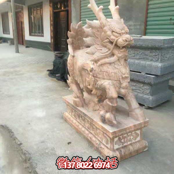 高端定制大理石石雕狮子博鱼平台，装点大型庭院、别墅、门口，招财又安全