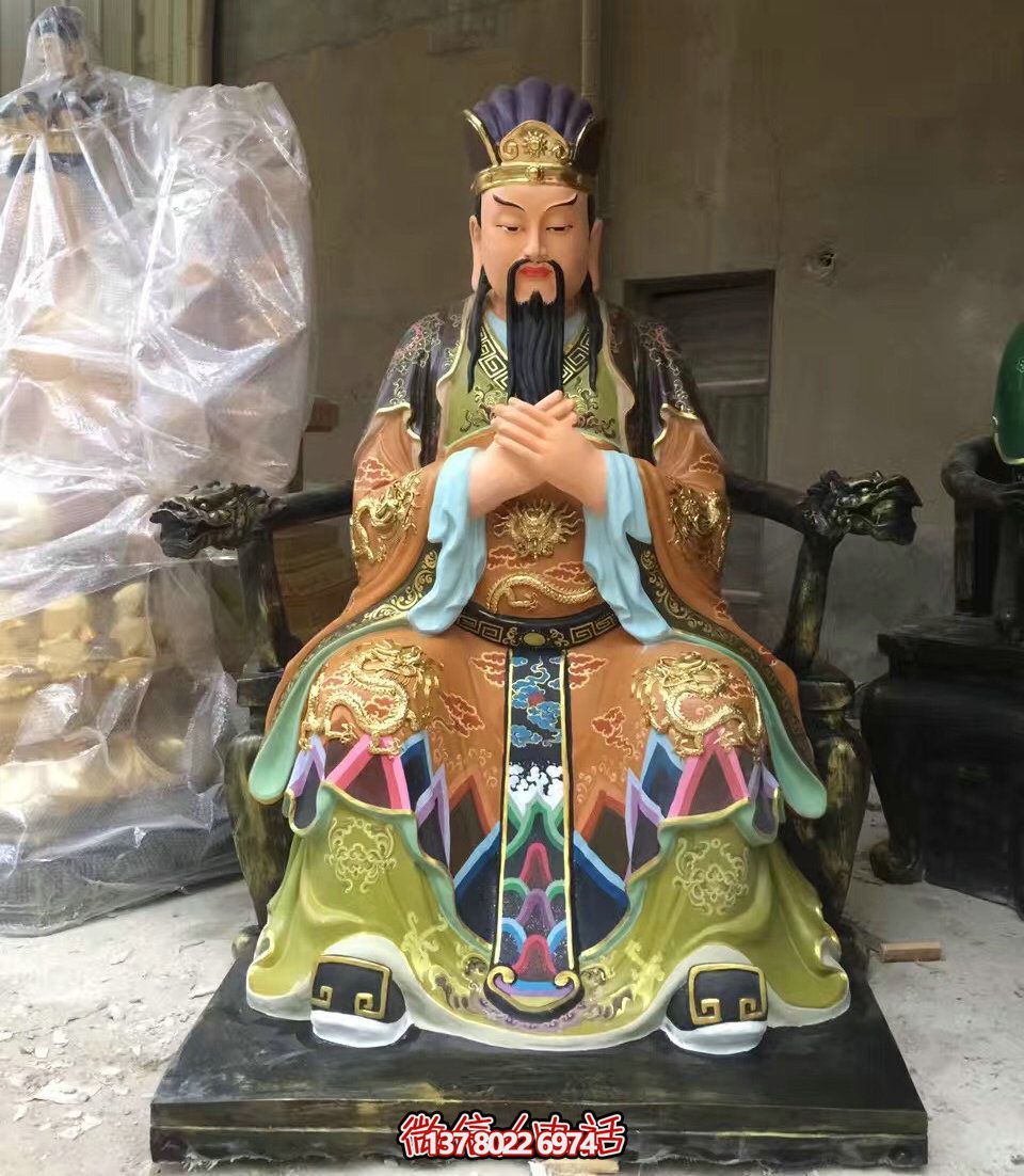 玻璃钢彩绘神佛供奉三官博鱼平台