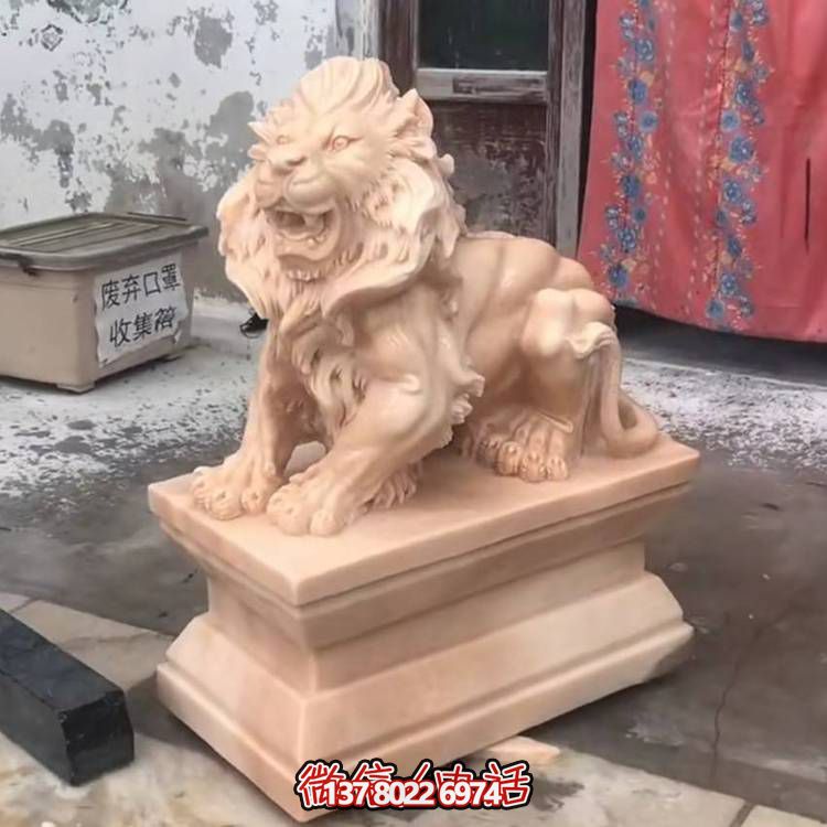 欧式古典庭院石雕狮子博鱼平台