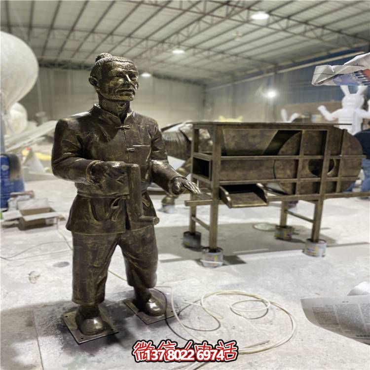 古典博鱼平台玻璃钢仿铜人物