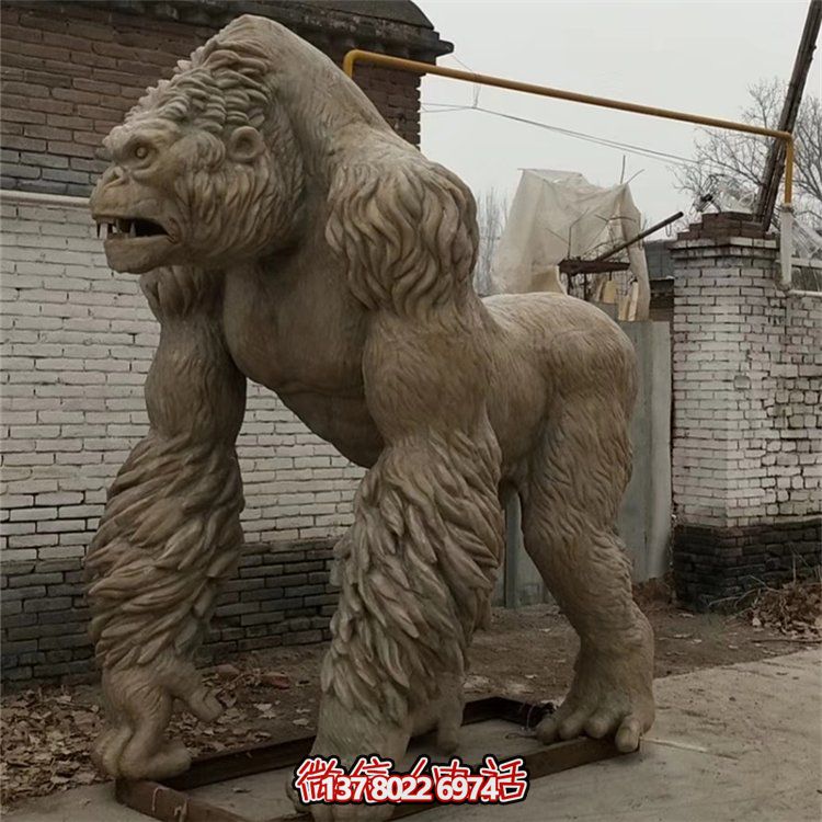 大型仿铜玻璃钢猩猩博鱼平台