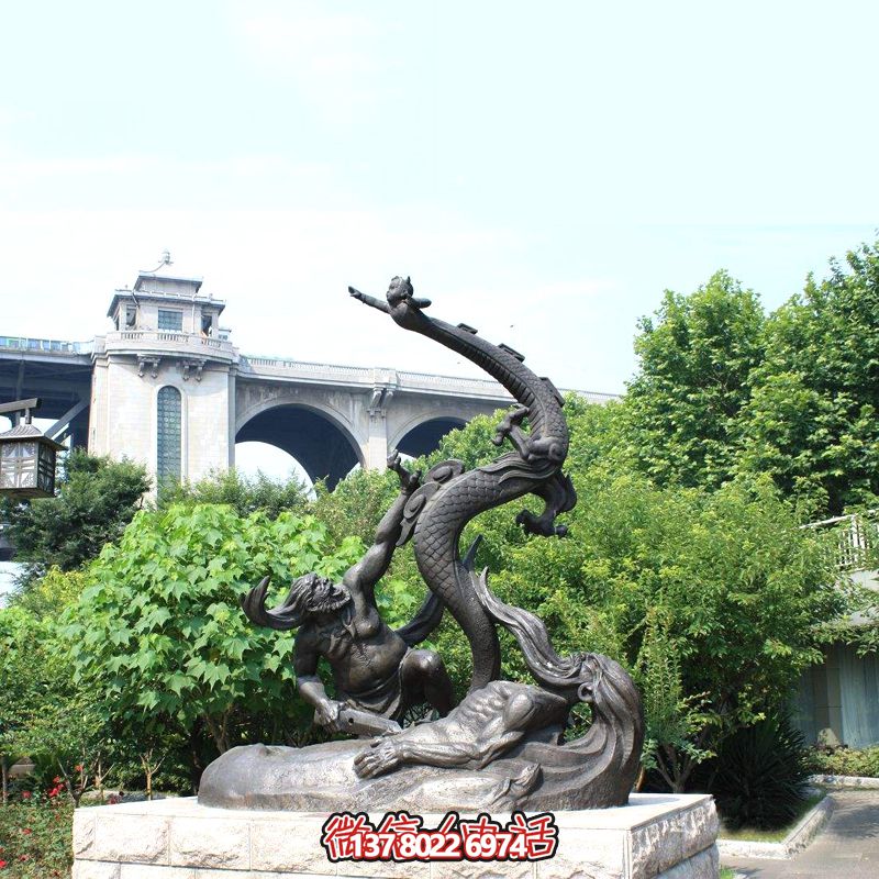 仿铜博鱼平台大禹治水,装饰公园广场 仿铜博鱼平台大禹治水,装饰公园广场