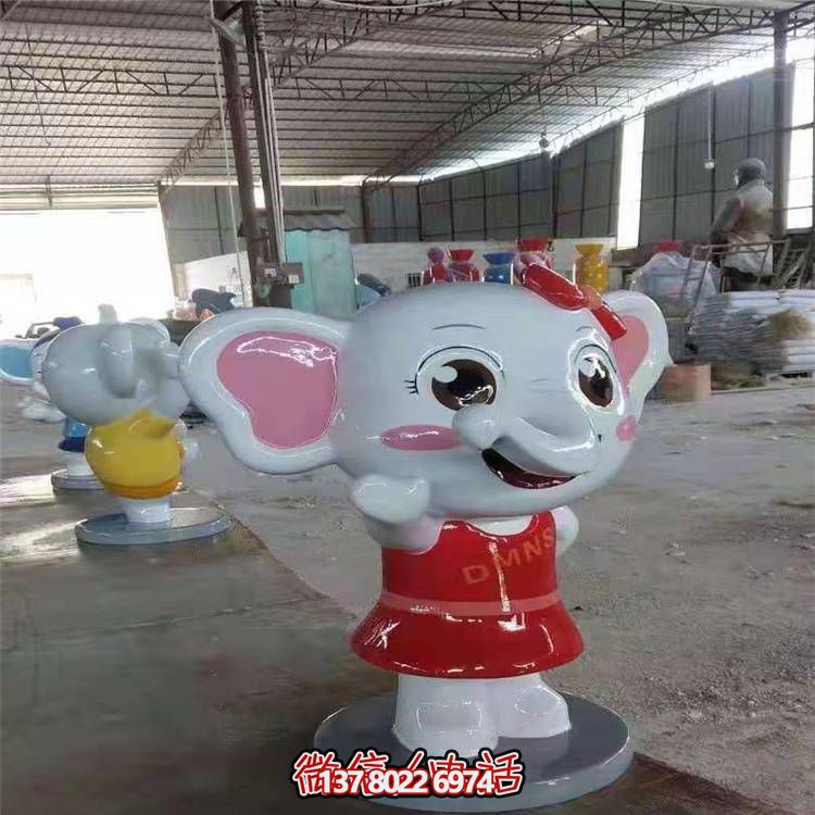 服务精良的玻璃钢大象博鱼平台景观