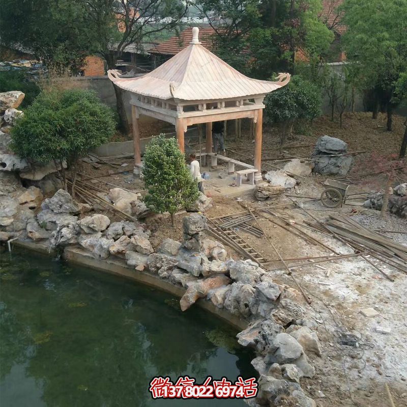 新中式仿古园林凉亭