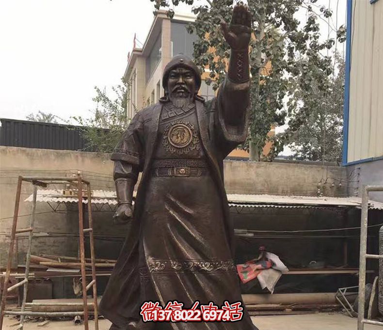 景区铜雕创意成吉思汗博鱼平台