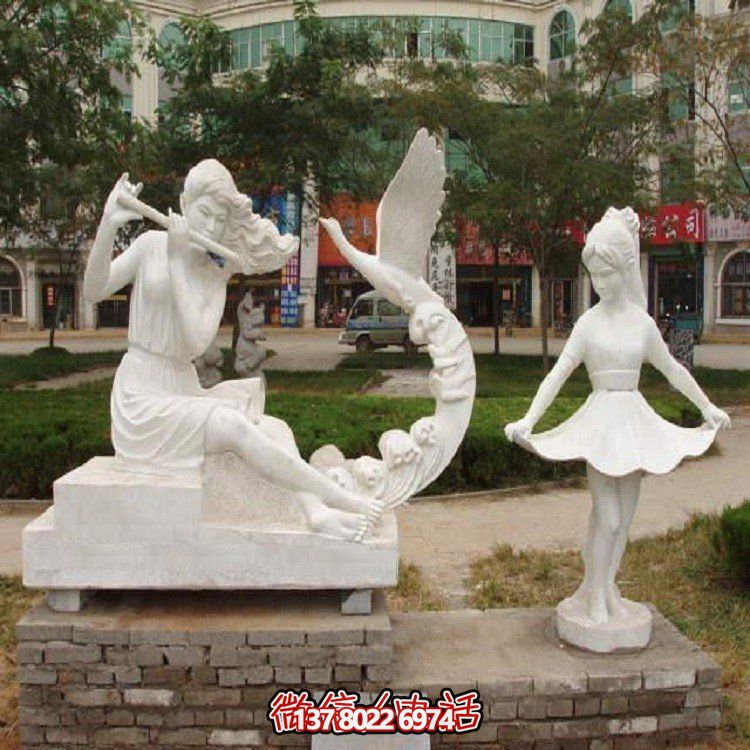 大型石雕人物博鱼平台，为园林景观增添灵动之美