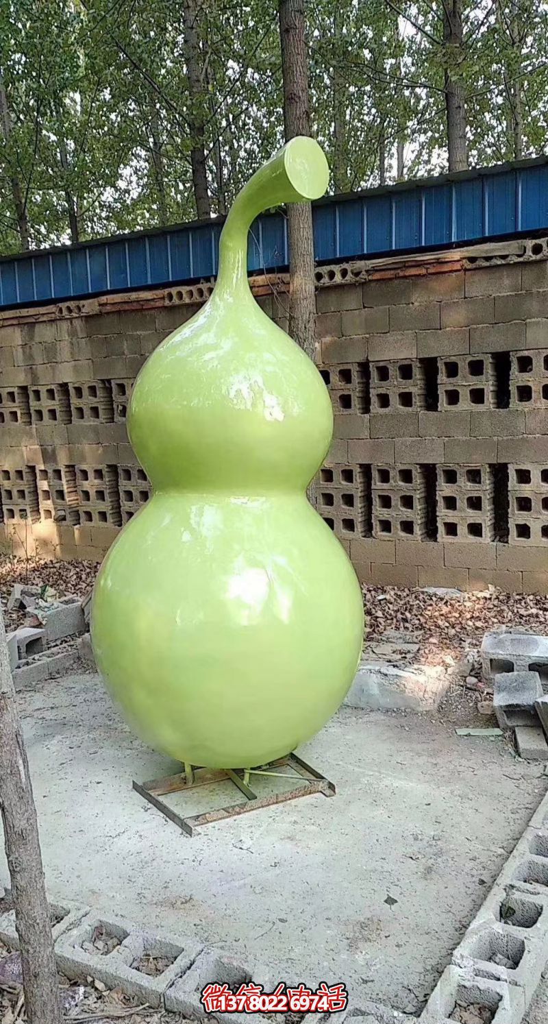 玻璃钢烤漆园林葫芦博鱼平台，点亮景区