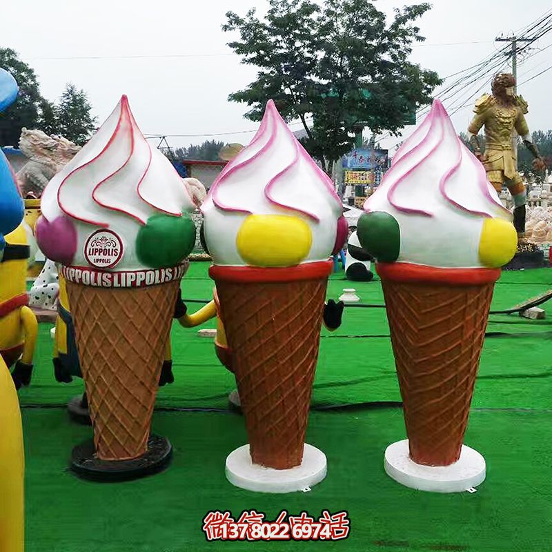 玻璃钢冰淇淋桶博鱼平台，让大学食堂冷饮店摆放甜甜美味