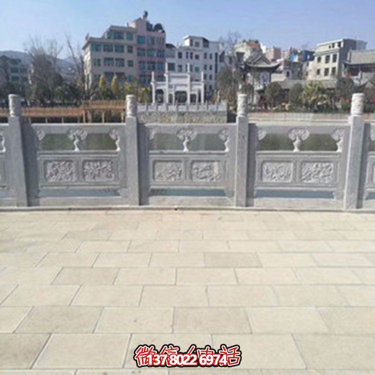 精美大理石博鱼平台栏杆，装点户外园林景观
