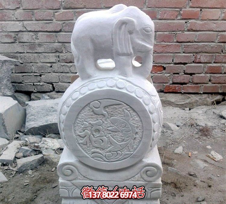 传统工艺精美青白玉大象博鱼平台