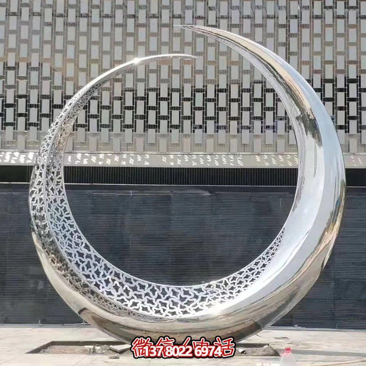 不锈钢抽象博鱼平台——月亮伴你入梦