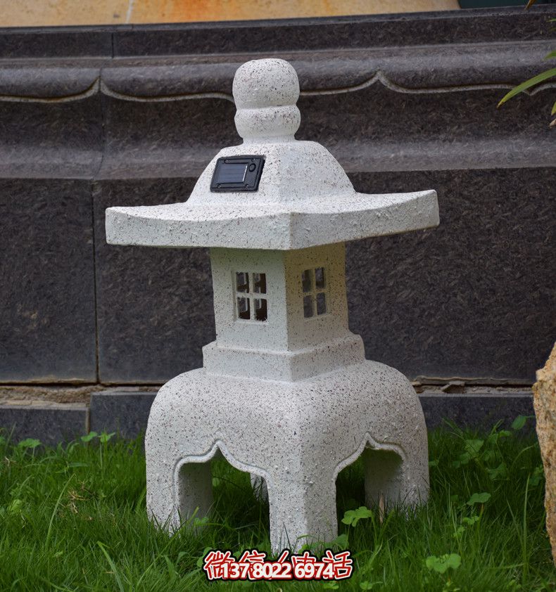 太阳能石灯,复古中式装饰户外景观灯 太阳能石灯,复古中式装饰户外景观灯