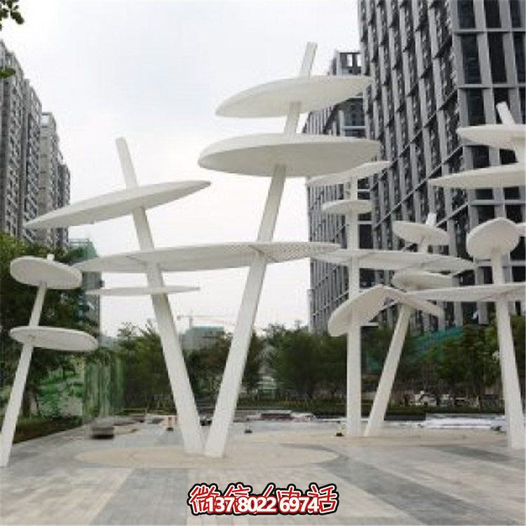 精美不锈钢博鱼平台，点缀大型房地产广场城市园林景观