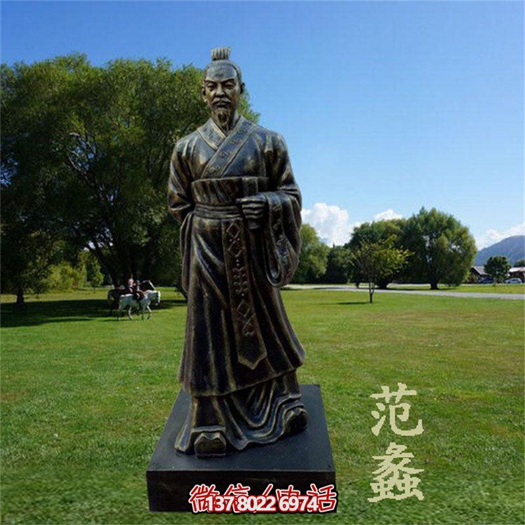 精美古代名人铜雕——范蠡博鱼平台