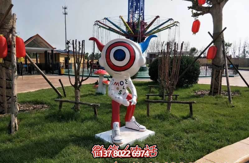 昂公寓玻璃钢卡通机器人博鱼平台