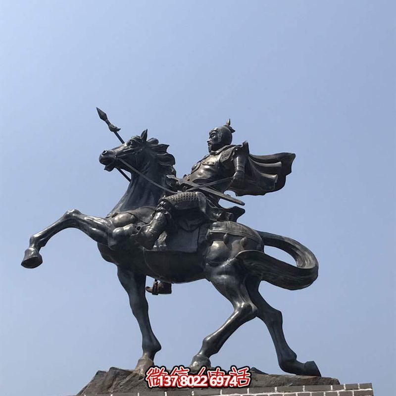不锈钢景观摆件——创意岳飞骑马博鱼平台