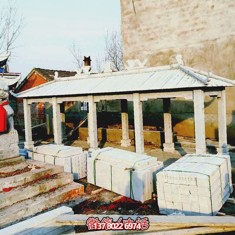 古典青石仿古建长廊凉亭