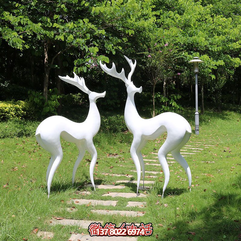 公园玻璃钢博鱼平台——抽象鹿