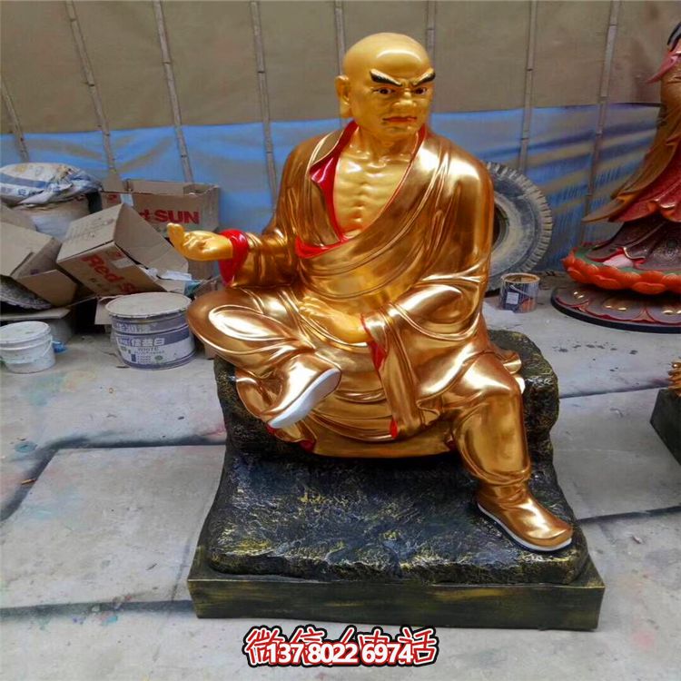 喷金烤漆菩萨博鱼平台，拥有古老神秘的十八罗汉美学