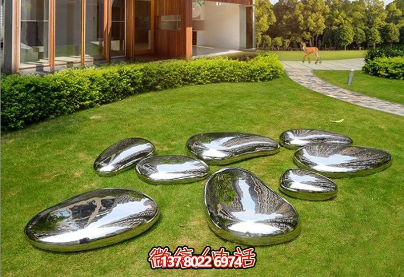 创意不锈钢水滴鹅卵石镜面博鱼平台