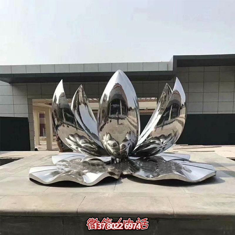 大型不锈钢莲花博鱼平台,镜面反射景观 大型不锈钢莲花博鱼平台,镜面反射景观