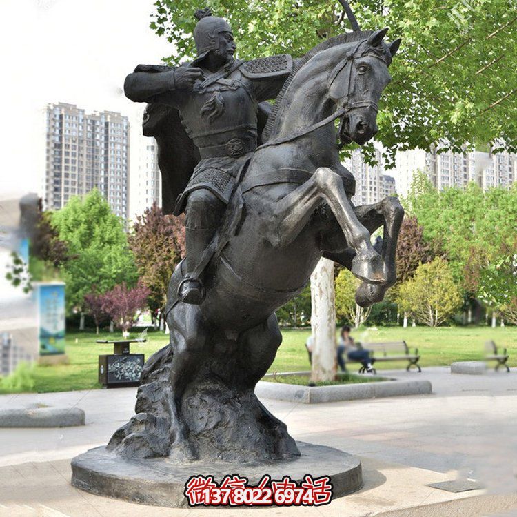 高端室外仿铜骑马人物博鱼平台