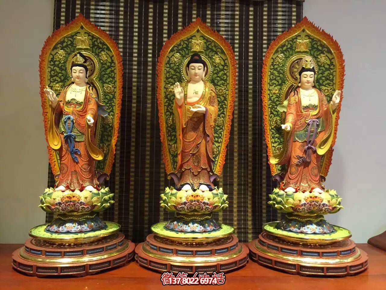 西方神佛三圣玻璃钢彩绘博鱼平台
