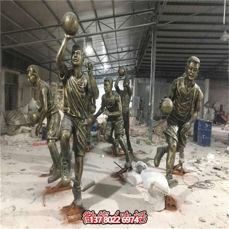 校园仿铜玻璃钢运动人物博鱼平台
