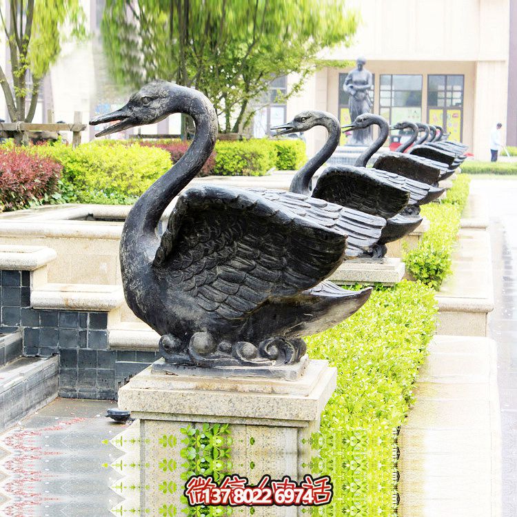 区街边景观不锈钢创意天鹅喷漆博鱼平台 区街边景观不锈钢创意天鹅喷漆博鱼平台