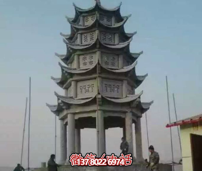 多层青石仿古塔凉亭，为你的寺院增添神秘气息
