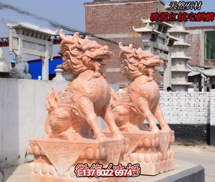 仿古神麒麟石雕，点缀您的庭院门口