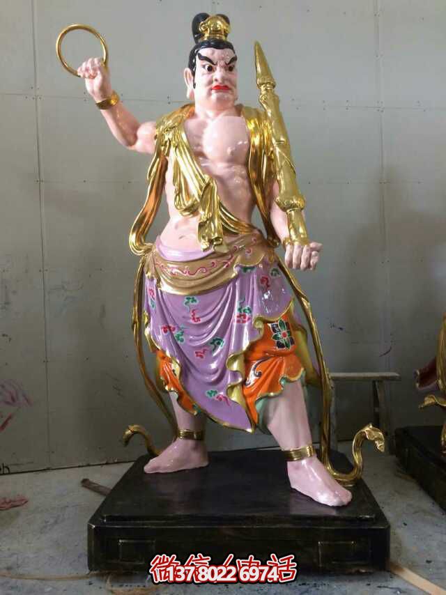哼哈二将彩绘玻璃钢神佛博鱼平台
