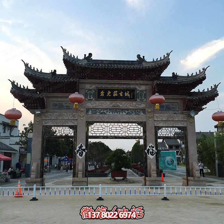 景区大型中式牌坊户外博鱼平台——让您走进古典庭院