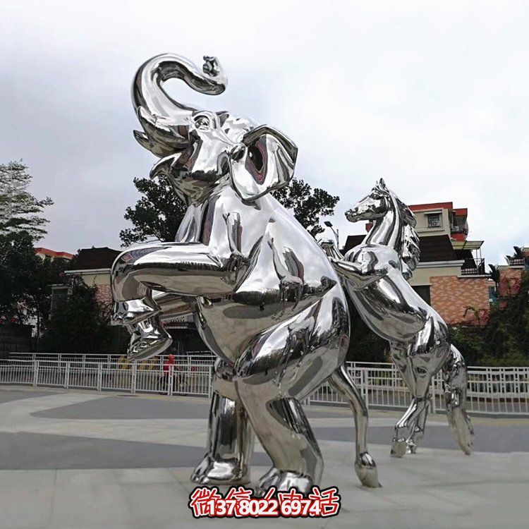 不锈钢大型博鱼平台景观-大象